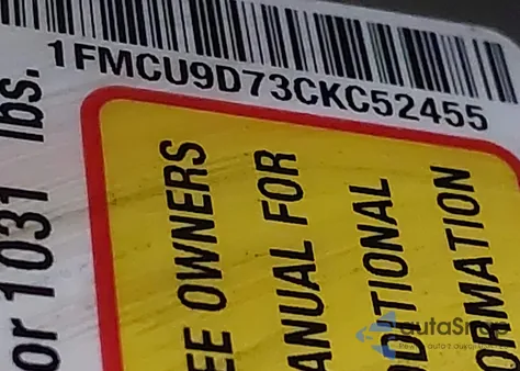 2012 Ford Escape Xlt from USA, damaged, VIN 1FMCU9D73CKC52455